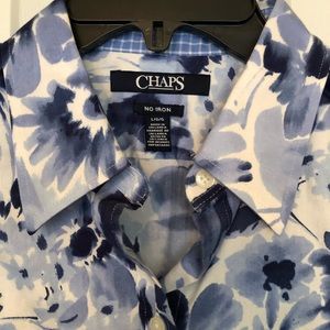 Chaps Tops - Chaps Blue Floral Button Down Chaps Tops - Chaps Blue Floral Button Down